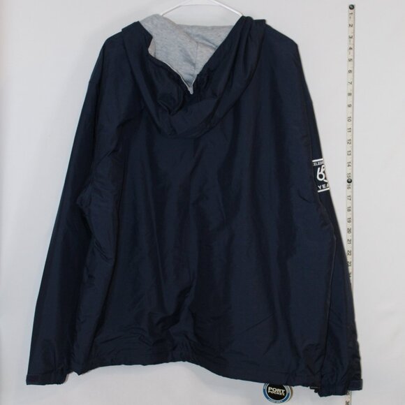 Port Authority BNWT Aflac 65 Years blue insulated windbreaker hooded jacket XL - Picture 6 of 7